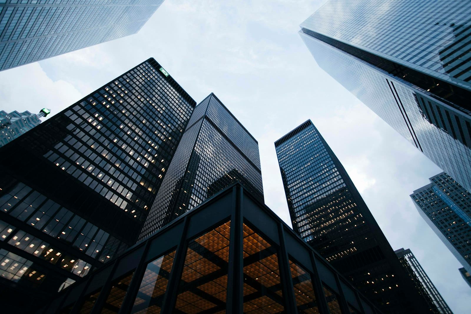 Modern international business district skyline
